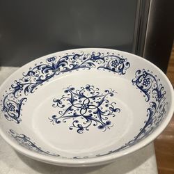 Nova Deruta Blue & White 11” Serving Bowl -Italy