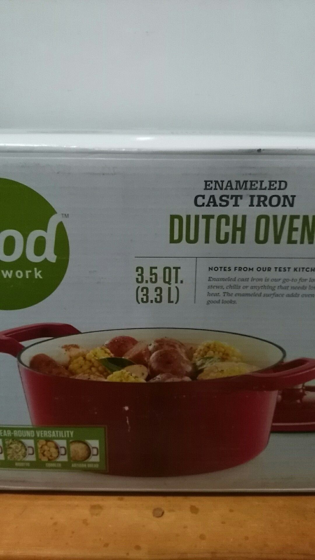 New Food Network Enameled Cast Iron Dutch Oven qt