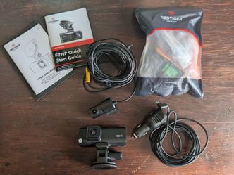 Redtiger 4K Dash Car Camera Front and Rear with 128 GB SD card + hardwire set for parking mode