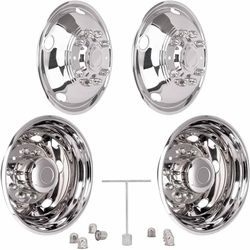 19.5” Stainless Steel Dually Wheel Simulators 10 Lug for Ford F450 F(contact info removed)-2021