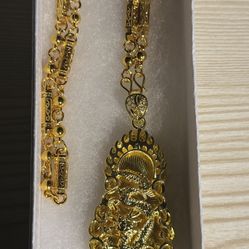 24K Gold Plated Dragon Necklace