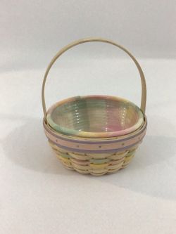 Longaberger Easter Basket White Washed 2001