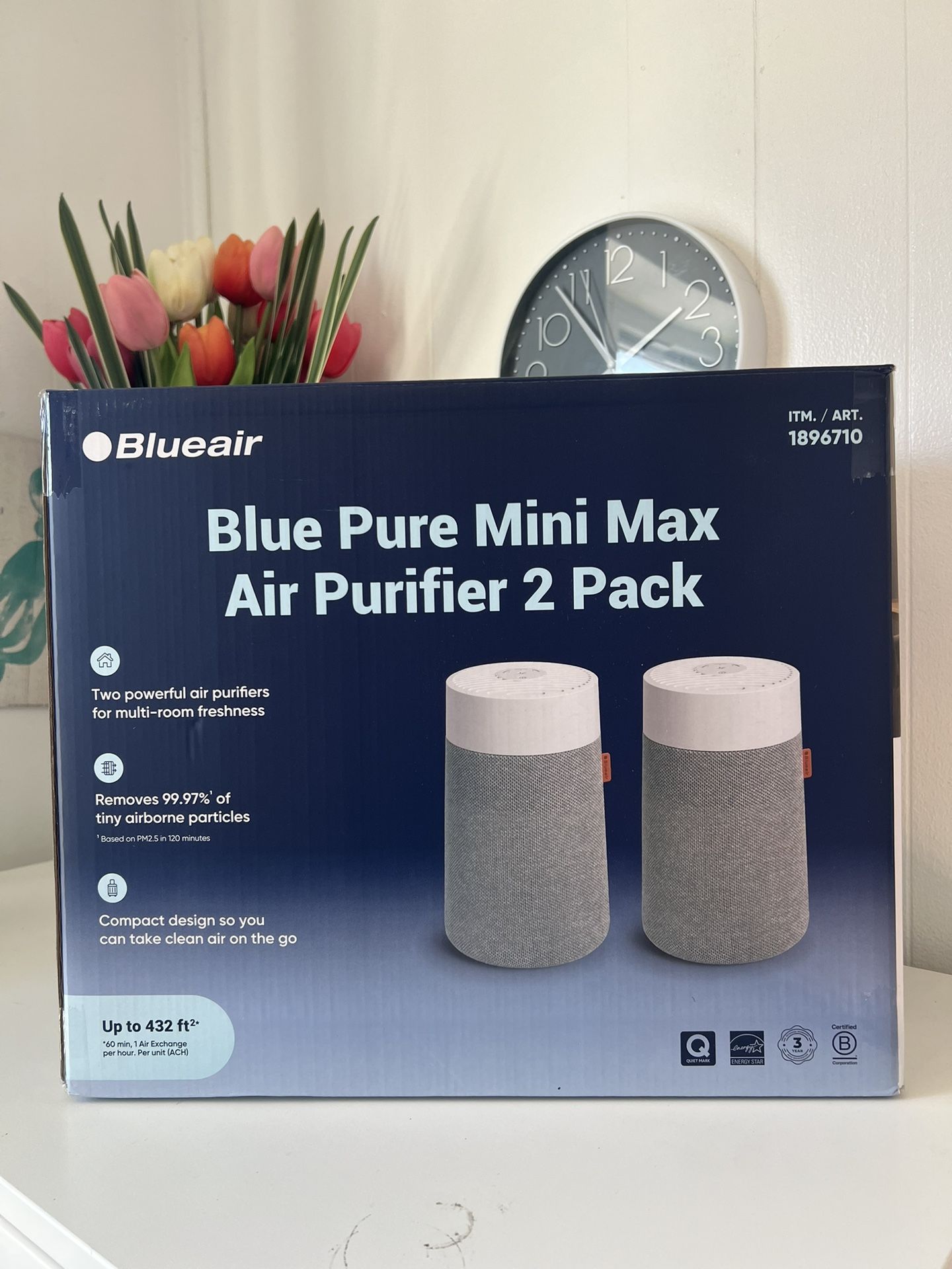 Blueair Blue Pure Mini Max Air Purifier 2 Pack