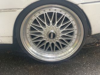 USED 22” BBS RIMS  AND 245/30/22 TIRES