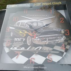 Chevrolet License Wooden Clock!