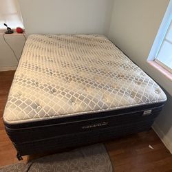 Temperpedic Mattress, Box Spring, Metal Frame
