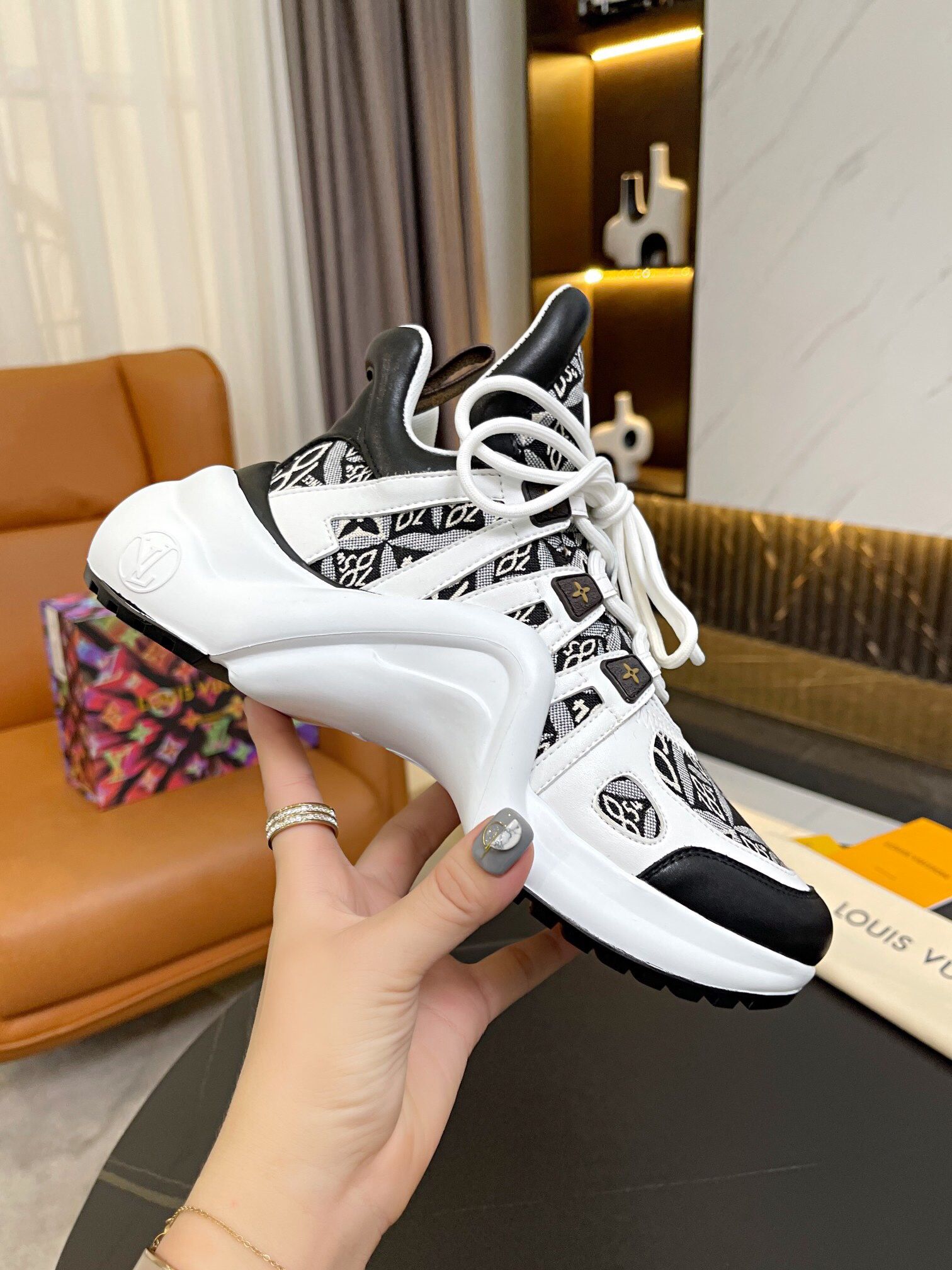 Louis Vuitton Womanโs Shoe With Box New