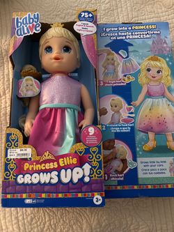 NEW Baby Alive Princess Ellie Grows Up Doll – Never Removed From Box