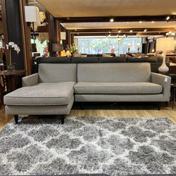 R&B Silver Tufted Sectional