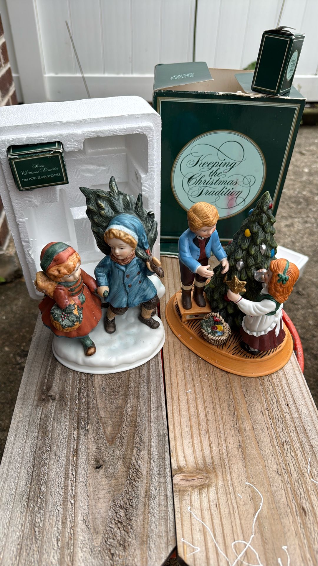 Avon Christmas Porcelain Figurine 1981 And 1982 