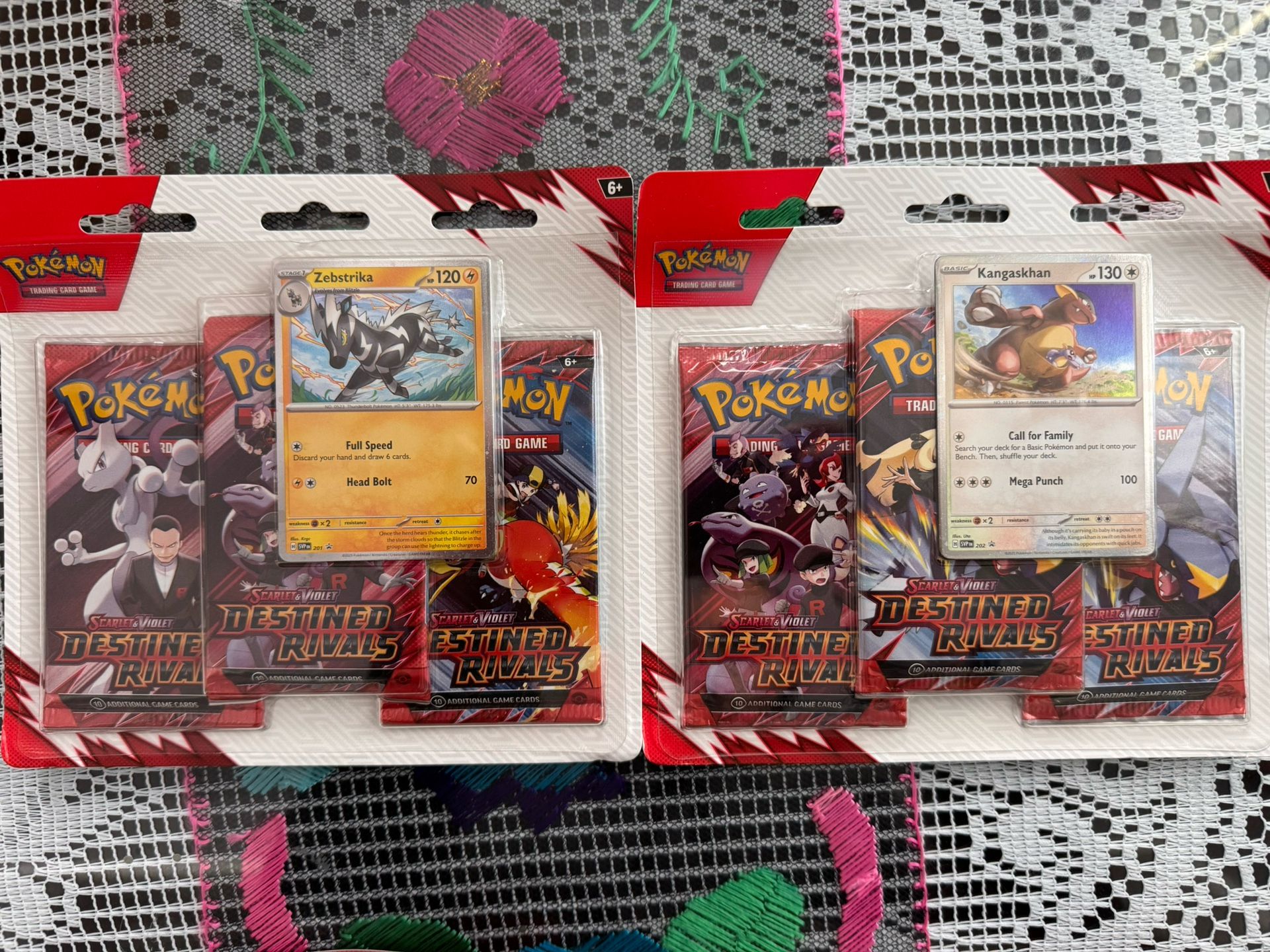 sealed Pokémon TCG Scarlet & Violet Destined Rivals 3-Pack Blister Set (both versions)