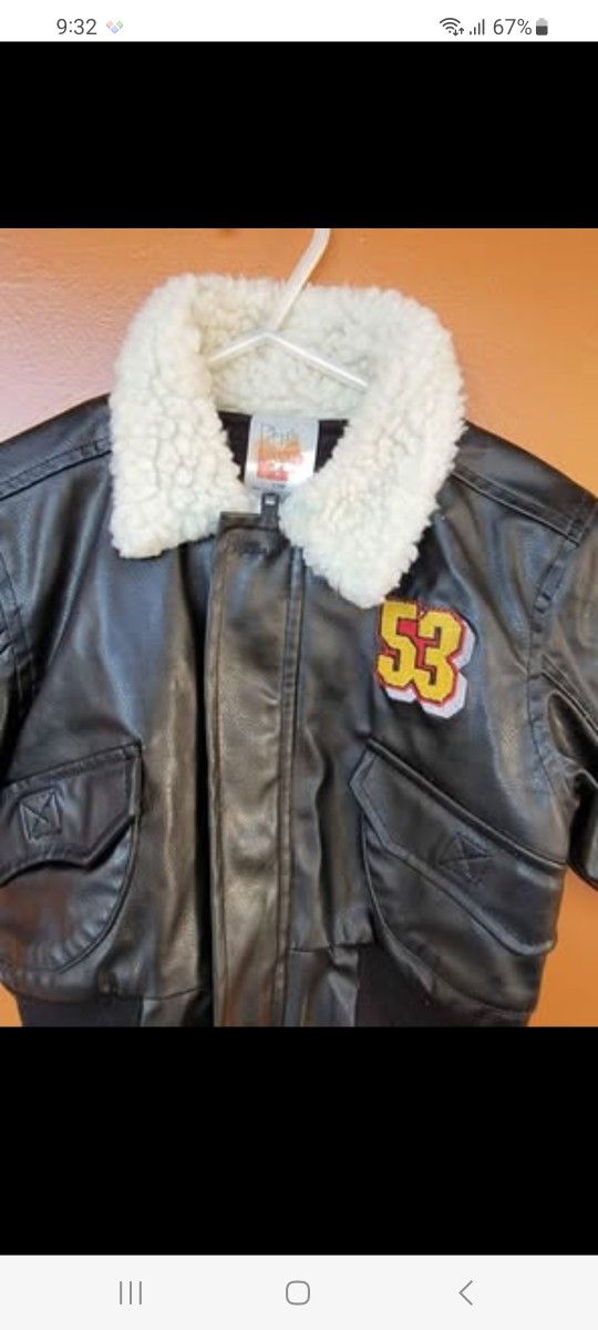 park bench kick faux leather 12 month baby kids bomber jacket