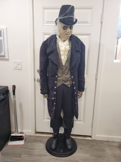 Animatronic Talking Butler Halloween Prop 6ft