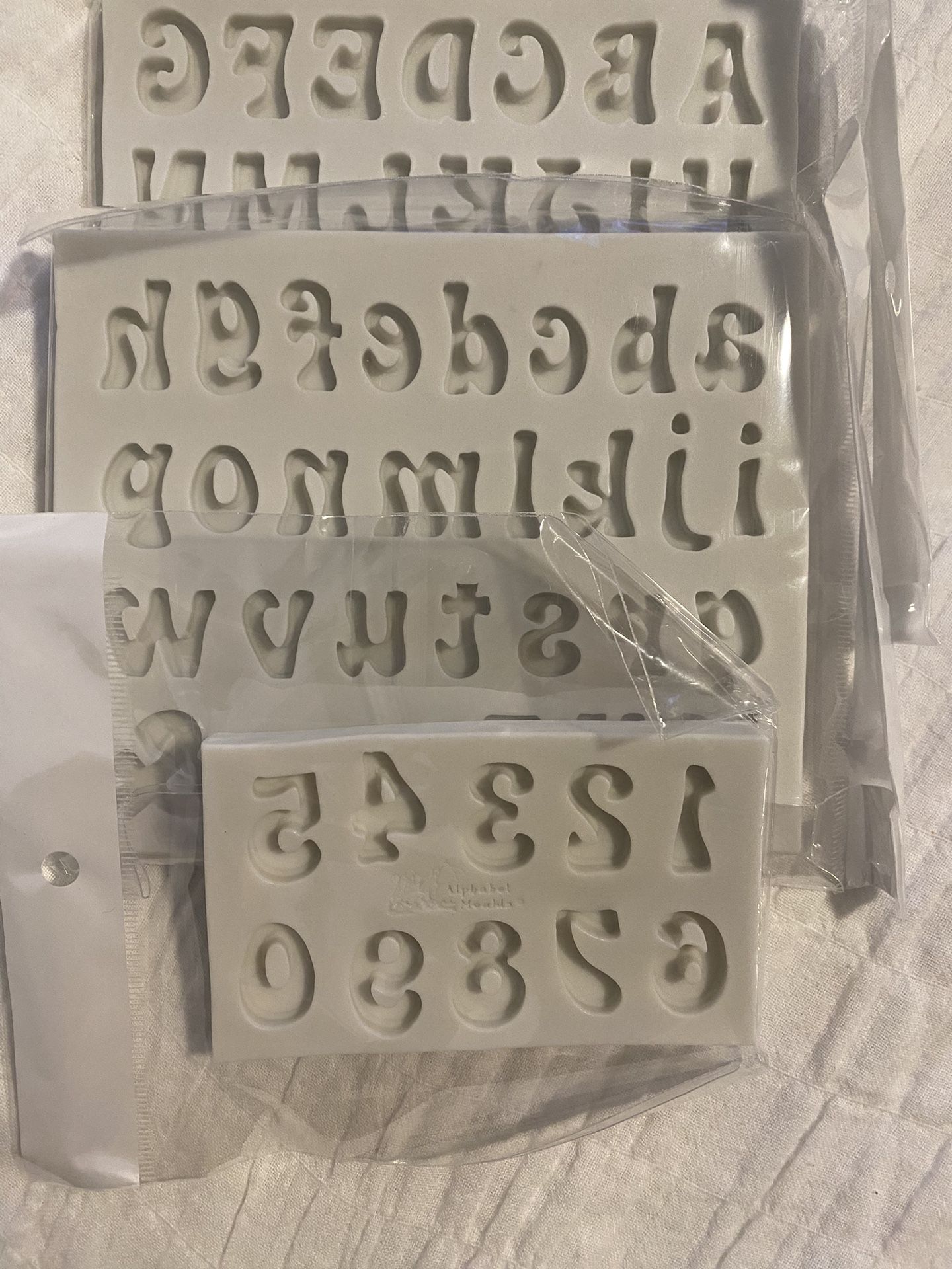 Silicone Alphabet Letter Mold Set of 3