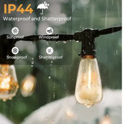90 Pack ST38 LED Replacement String Light Bulbs, 1Watt Equvanlent to 7Watt Incandescant Bulb, Shatterproof E12 LED Bulb for Outdoor Patio Garden Vinta