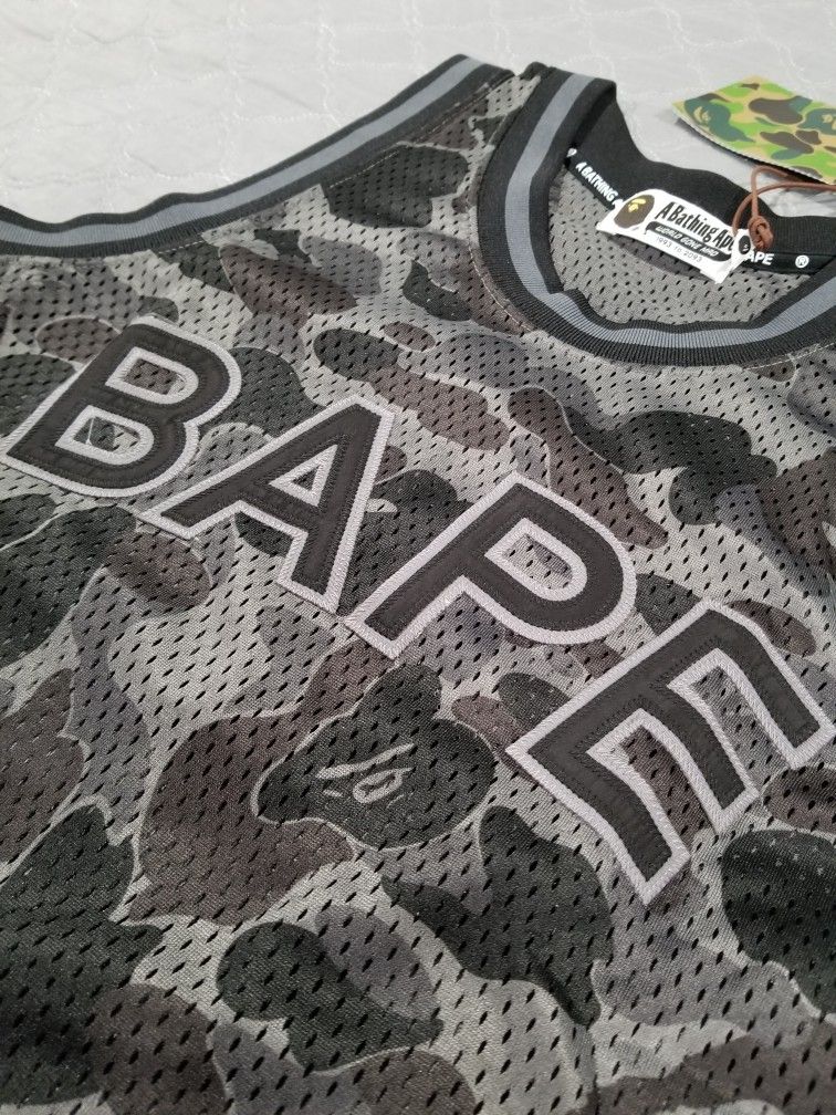 BAPE ABC Camo Mesh Basketball Jersey black