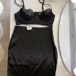 Satin Skirt Matching Set By Fashion Nova