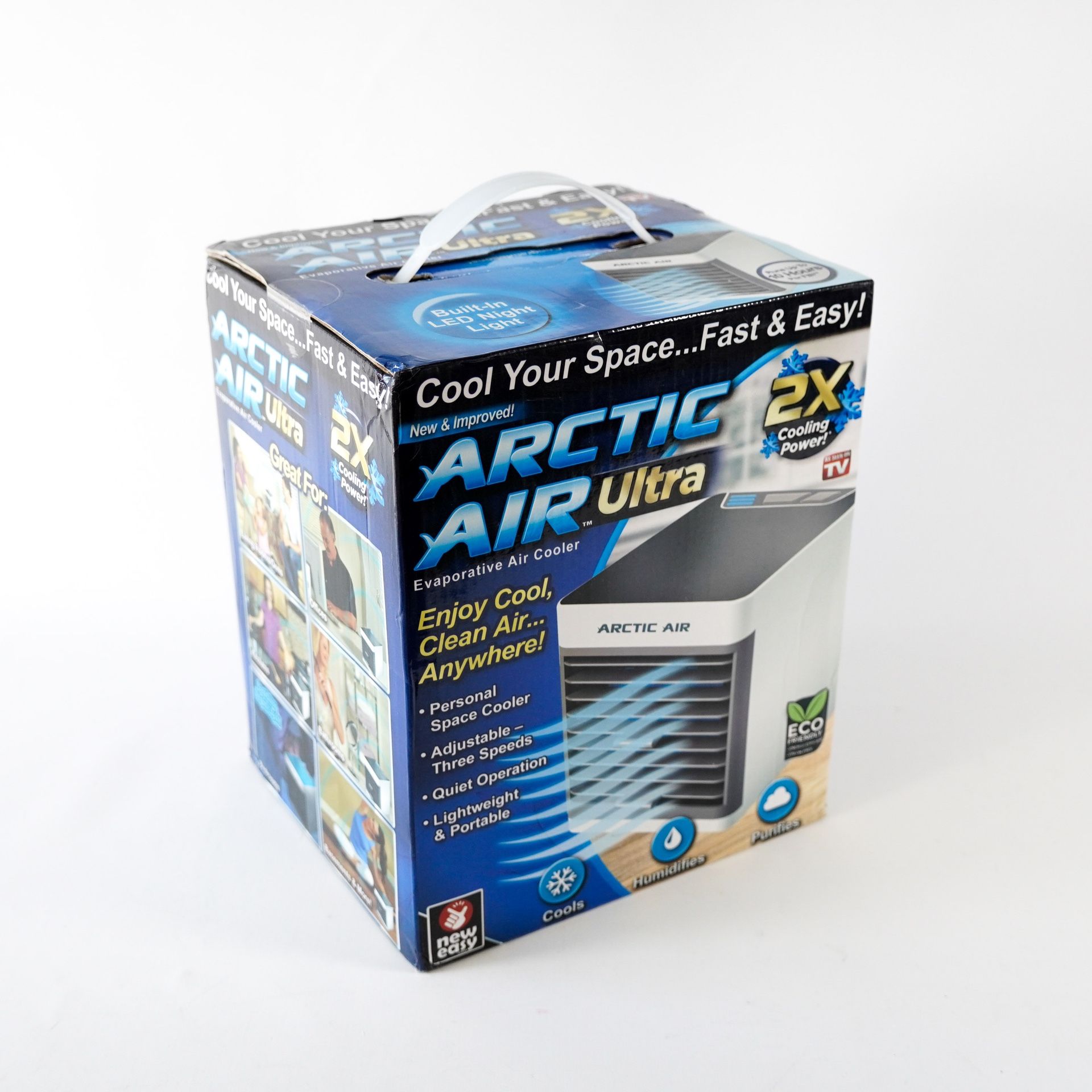 New Arctic Air Ultra 2X Cooling 3 Speed Setting Air Cooler LED Night Light ACFan