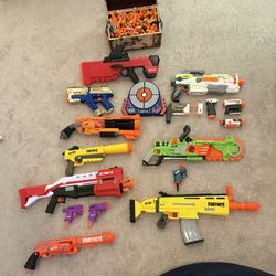 Nerf Guns,Target, and Bullets/Gently used 