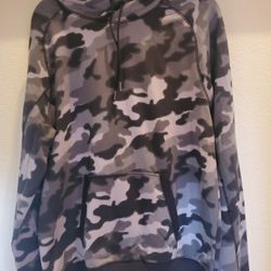 Zella - Men's Camouflage Hoodie - Large -  Black & Gray