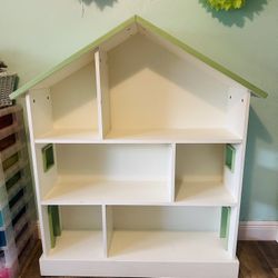 Wooden Dollhouse Bookshelf 