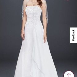 Brand new chiffon wedding dress "not bad juju!"