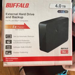 BNiB Buffalo 4.0 TB External Hard Drive And backup