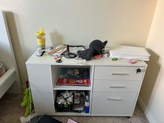 Office or book shelf with keys -white