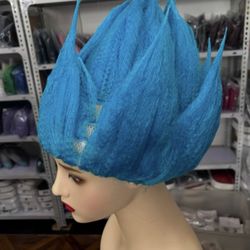 Blue wig cap
