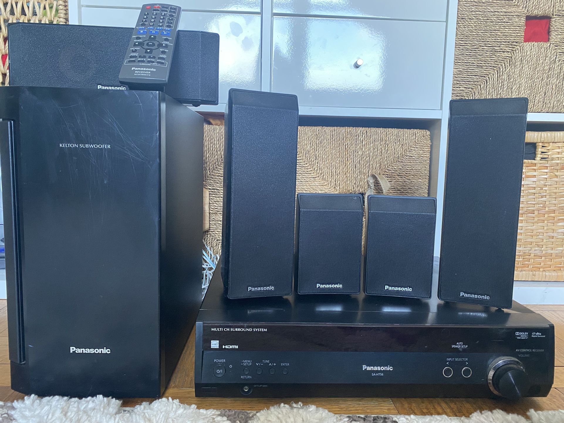 Panasonic SC-HT 56 Home Theater Audio System With 5 Speakers, Surround & Remote Control