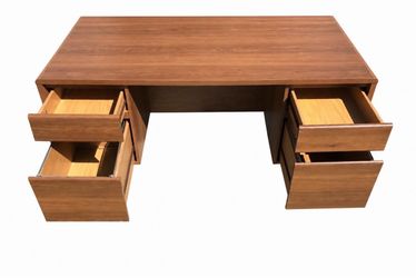 Wood Executive Desk with Drawers