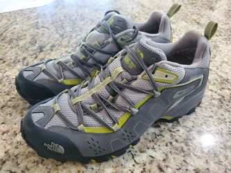 North Face Gray and Yellow Trail Hiking Shoes