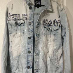 Self Made Mens Jean Jacket Never Worn Sz Large