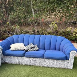 Wicker Sofa Good Cushion
