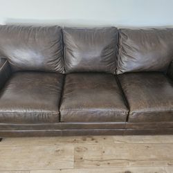 Leather Sleeper Sofa