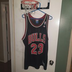 Vintage Champion Michael Jordan Jersey Chicago Bulls #23 NBA VTG90 Size 44 Black