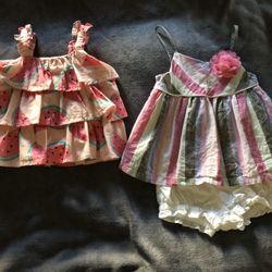 GYMBOREE NW/OT top and bottom, and Strawberry top