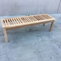New Solid Teak 4’ Outdoor Bench