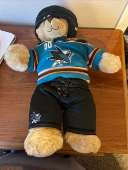Build-A-Bear Hockey League Jersey Shirt NHL San Jose Sharks Almond Cub