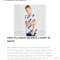 FILA BOYS TEE (L) 14/16 NEW