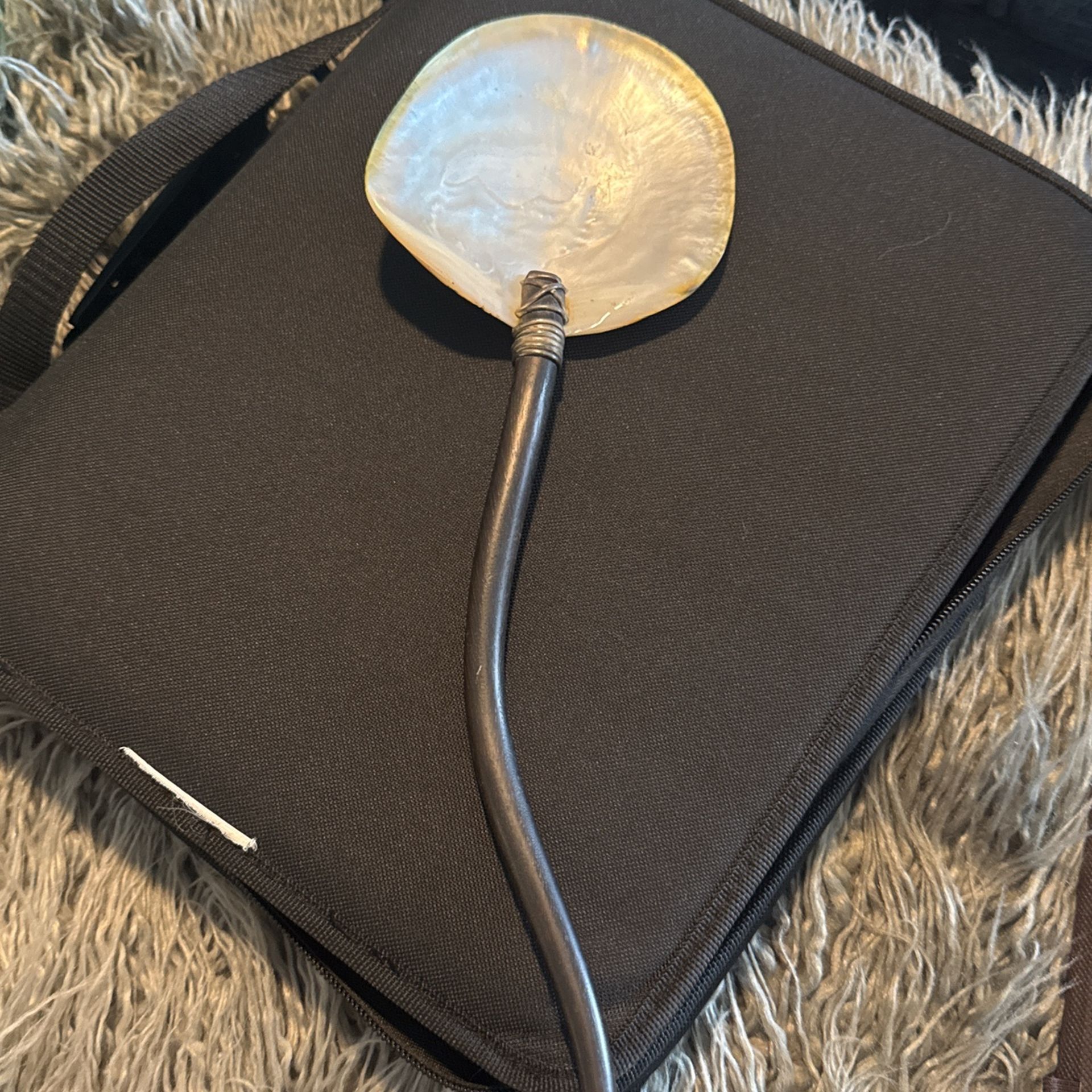 Large Vintage Mother Of Pearl Shell Caviar Serving Spoon