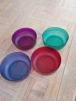 Tupperware Preludio Stackable Acrylic Bowls New Jewel Tones