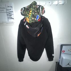 Bape All Black (double Hooded)