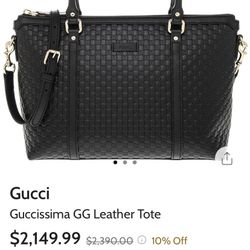 Gucci GG Black Tote