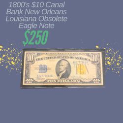 1934 A North Africa $10 Silver Certificate Yellow Seal Note World War Issue