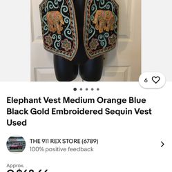 Traditional Vintage black velvet embroidered vest.