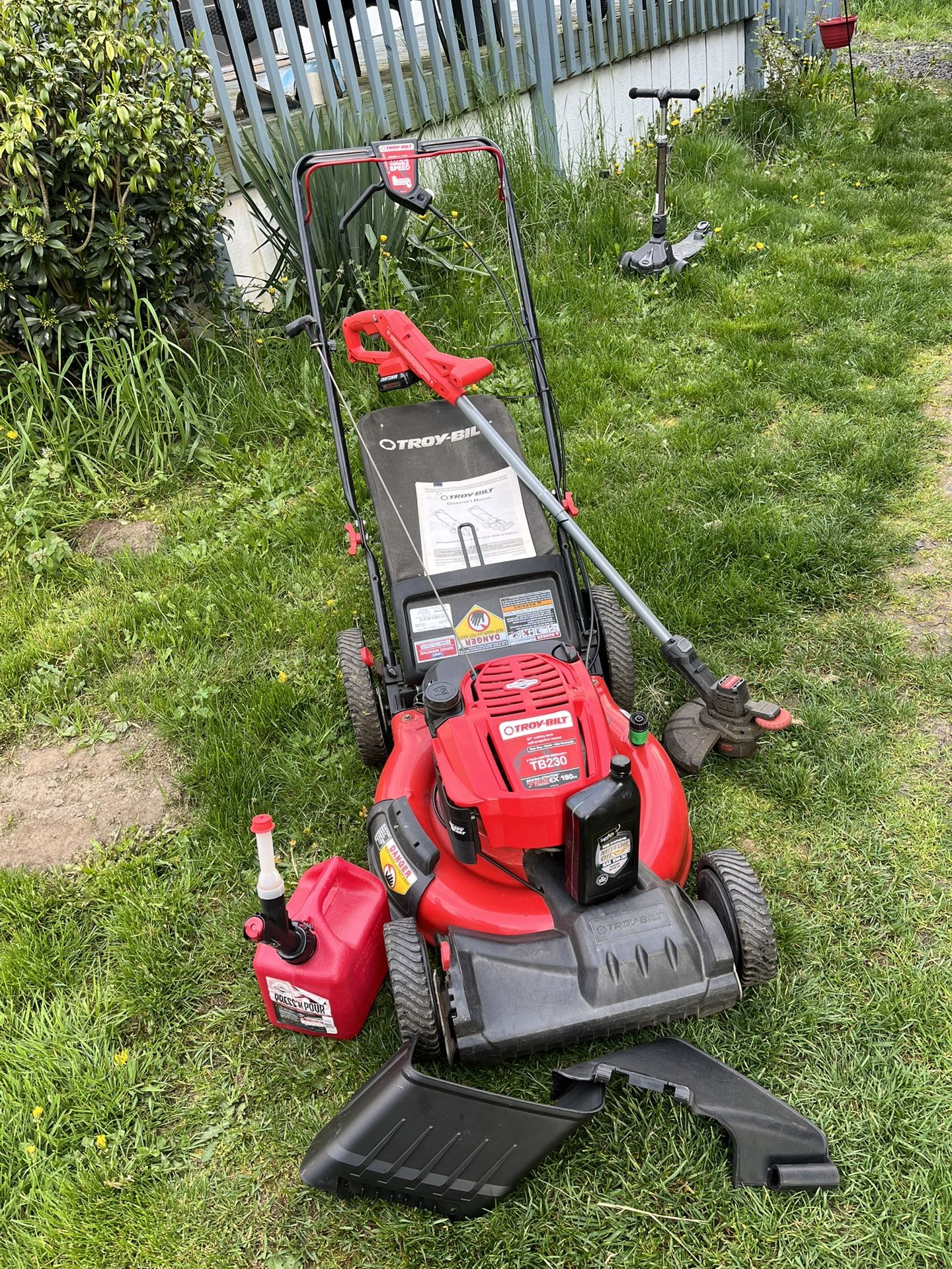 Self Propelled Lawn Mower Setup