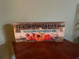 Pioneer Woman Harvest Market Fall Decorative Wood Sign