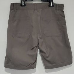 GRAY Flat Front Cotton Chino shorts size 30 waist 16" 