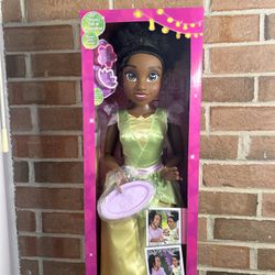 Disney Princess Playdate Tiana Doll 32” Tall & Poseable with Baking Accessories